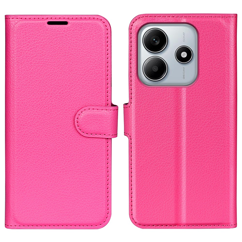  Xiaomi Redmi Note 14 5G Fodral Litchi Läder Rosa
