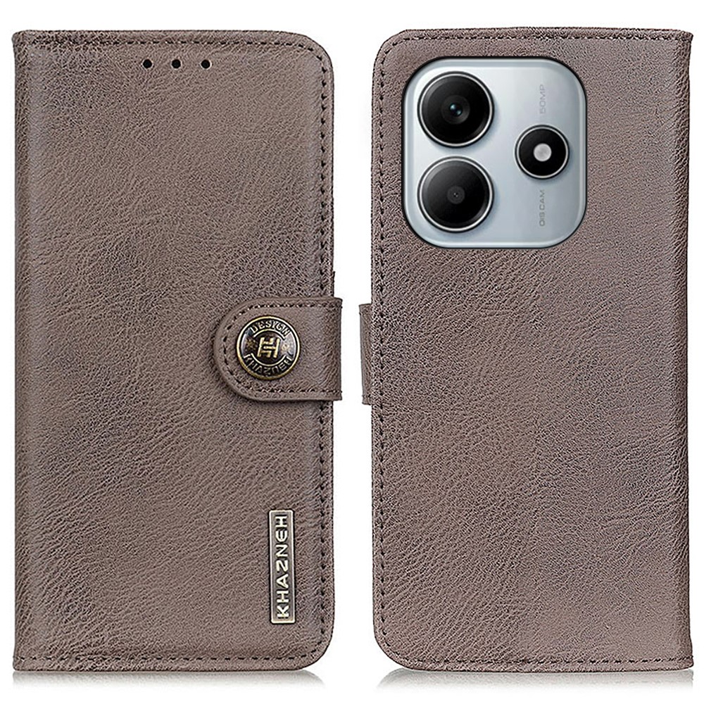 KHAZNEH KHAZNEH Xiaomi Redmi Note 14 4G Fodral Läder Khaki