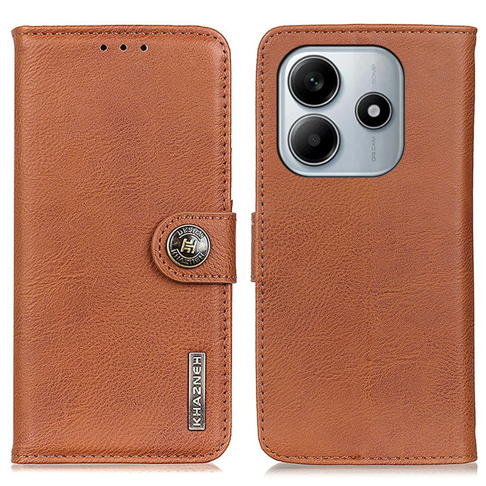 KHAZNEH KHAZNEH Xiaomi Redmi Note 14 4G Fodral Läder Brun