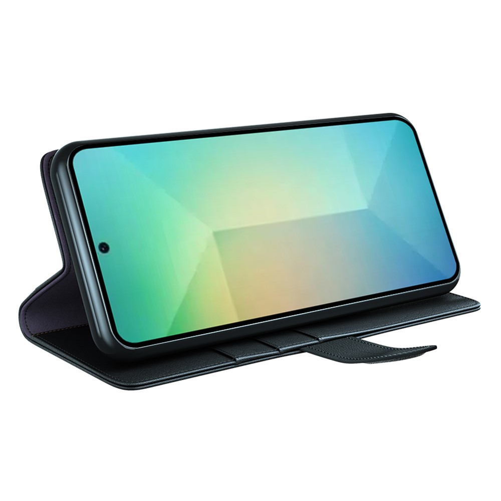  Samsung Galaxy S25 Fodral Premium Äkta Läder Svart
