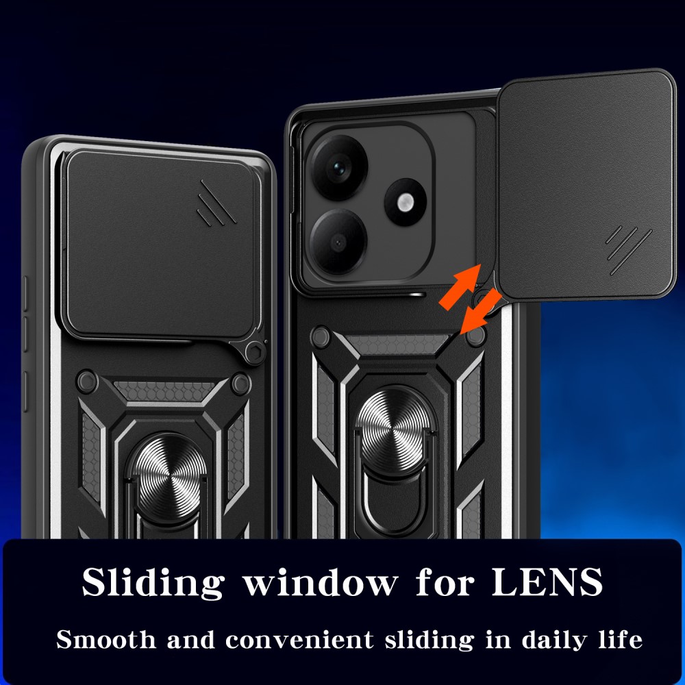  Xiaomi Redmi Note 14 5G Skal CamShield Hybrid Ring Roséguld