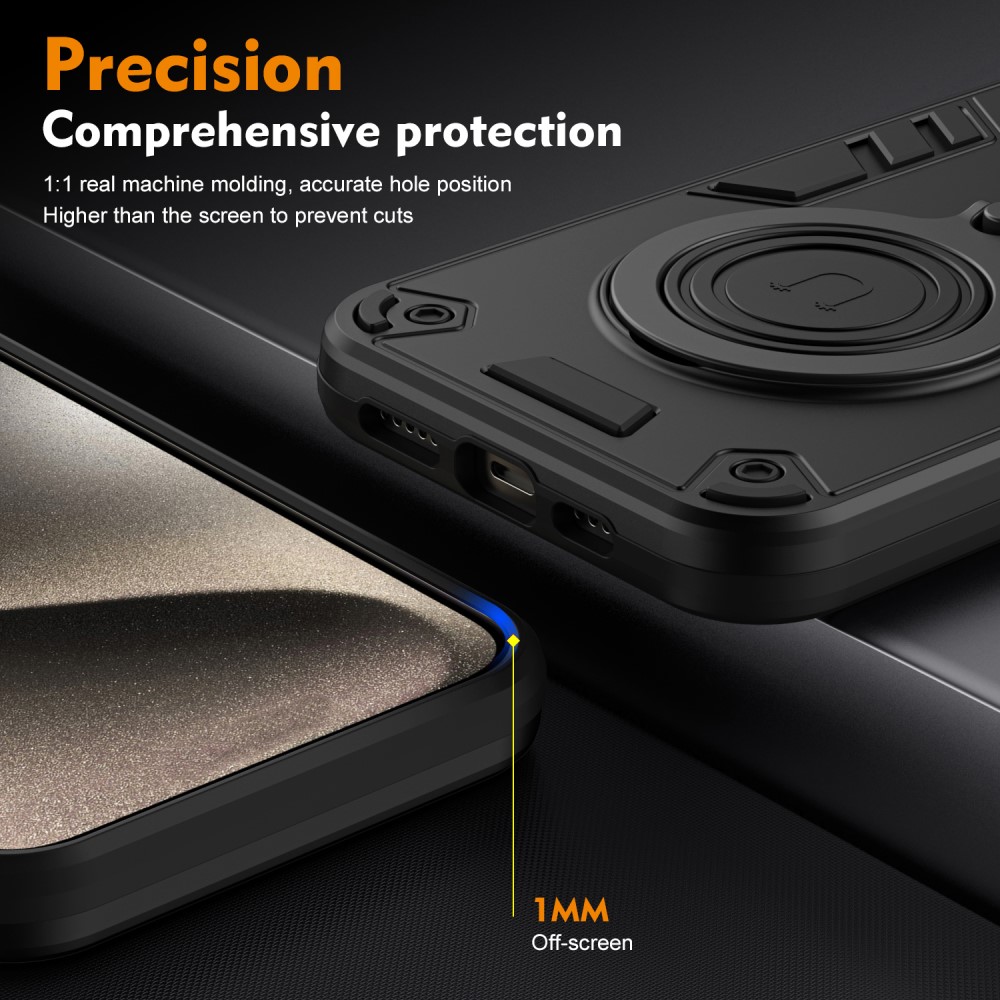  Xiaomi Redmi Note 14 Pro 5G Skal Kickstand Hybrid Svart