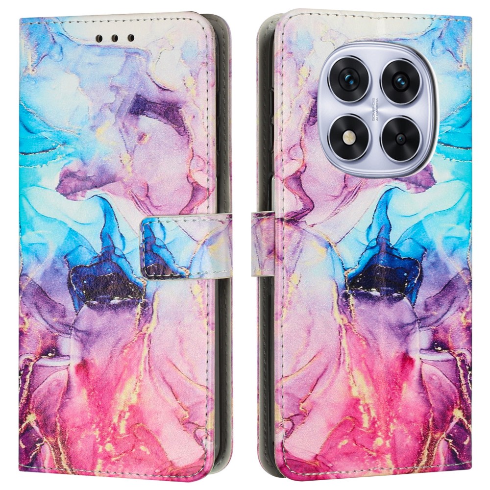  Xiaomi Redmi Note 14 Pro/Pro Plus 5G Fodral Marmor Rosa/Lila