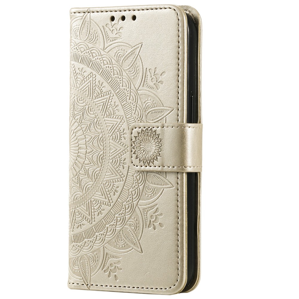  Xiaomi Redmi Note 14 5G Fodral Mandala Läder Guld