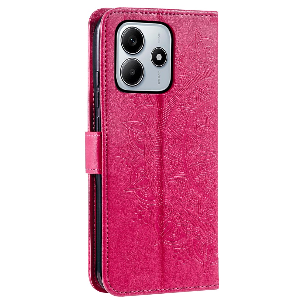  Xiaomi Redmi Note 14 5G Fodral Mandala Läder Rosa
