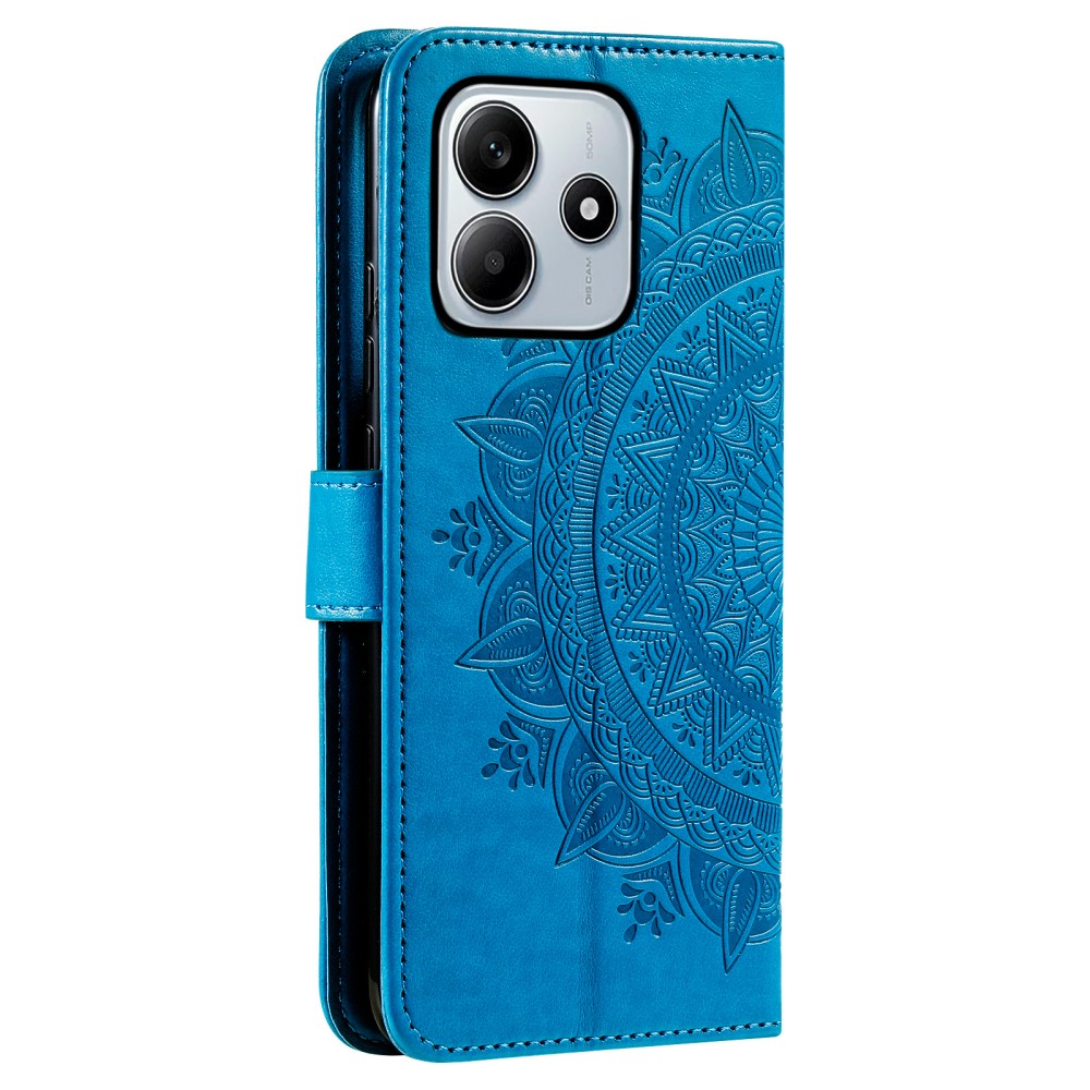  Xiaomi Redmi Note 14 5G Fodral Mandala Läder Blå
