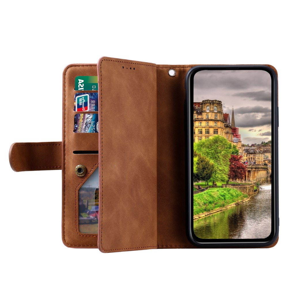  Xiaomi Redmi Note 14 Pro/Pro Plus 5G Fodral Multifunktionell Brun