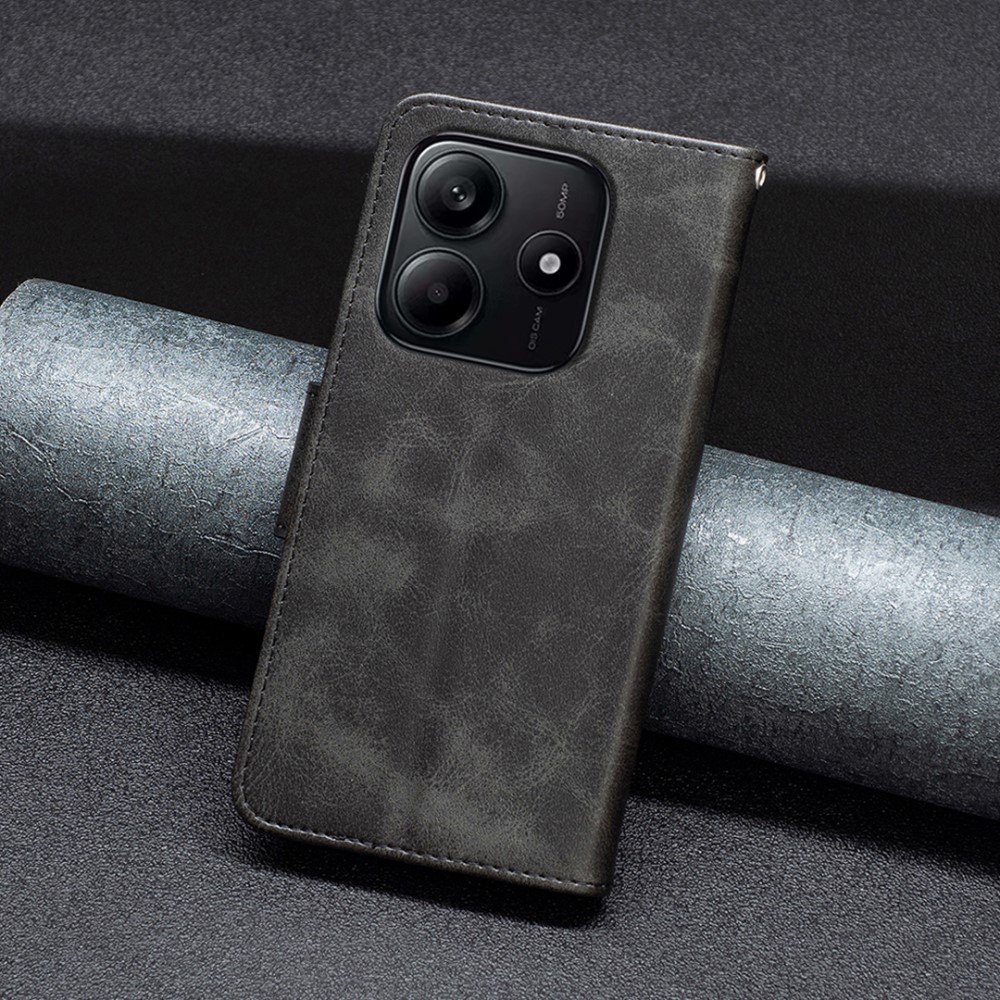  Xiaomi Redmi Note 14 4G Fodral Läder Solid Shark Svart