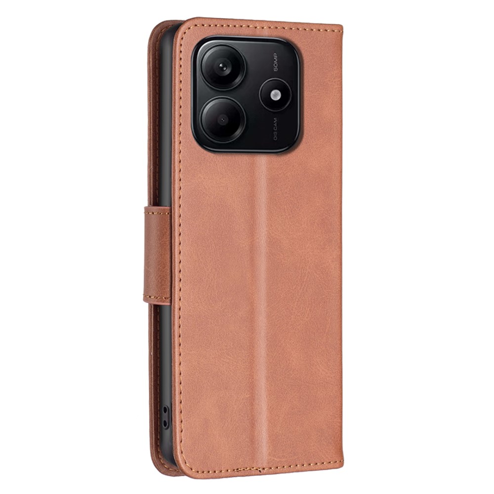  Xiaomi Redmi Note 14 4G Fodral Läder Solid Shark Brun
