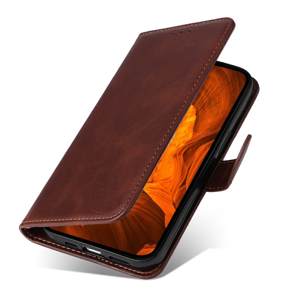  Xiaomi Redmi Note 14 4G Fodral Läder Folio Brun