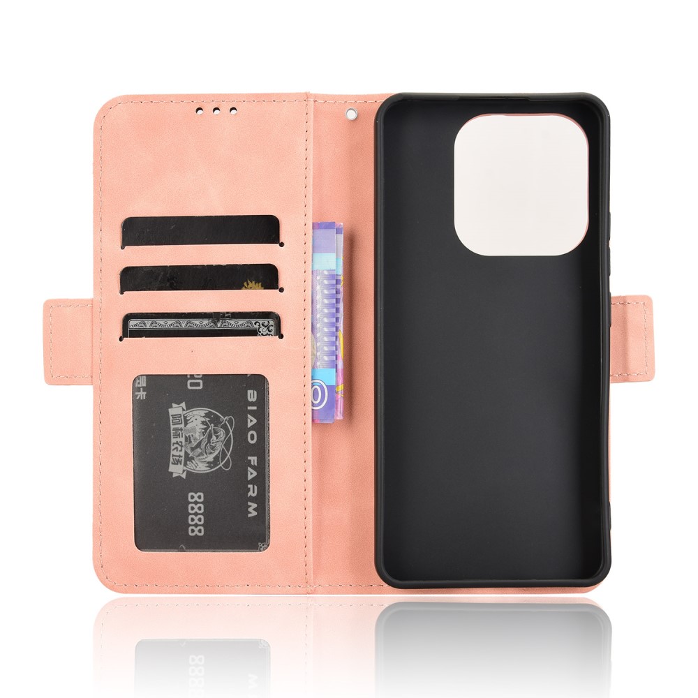  Xiaomi Redmi Note 14 4G Fodral Med Avtagbart Kortfack Rosa