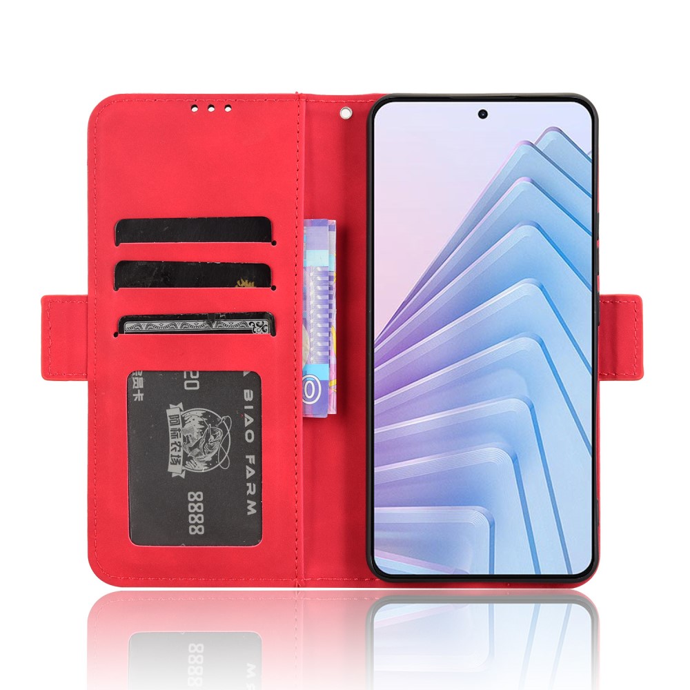  Xiaomi Redmi Note 14 4G Fodral Med Avtagbart Kortfack Röd