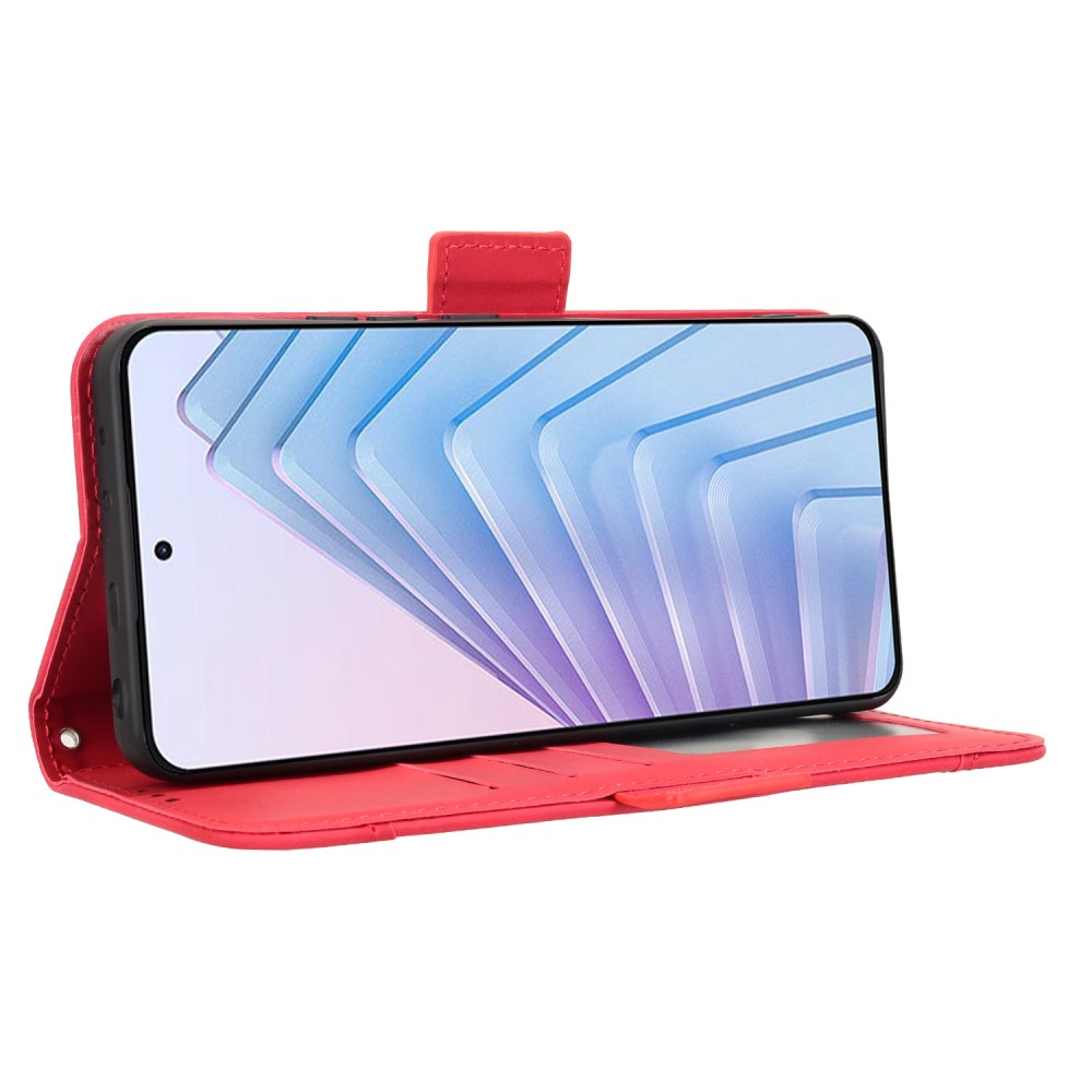  Xiaomi Redmi Note 14 4G Fodral Med Avtagbart Kortfack Röd