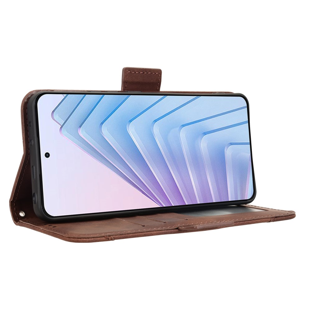  Xiaomi Redmi Note 14 4G Fodral Med Avtagbart Kortfack Brun