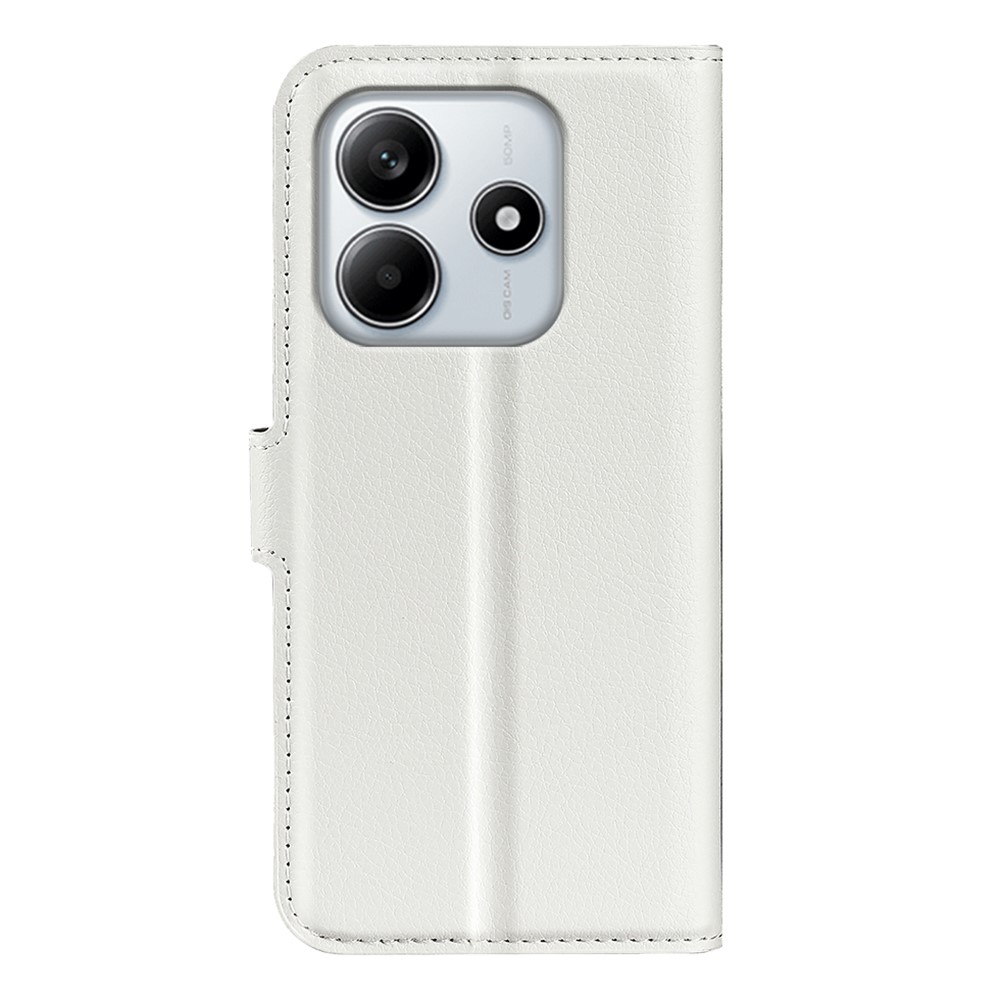  Xiaomi Redmi Note 14 4G Fodral Litchi Läder Vit