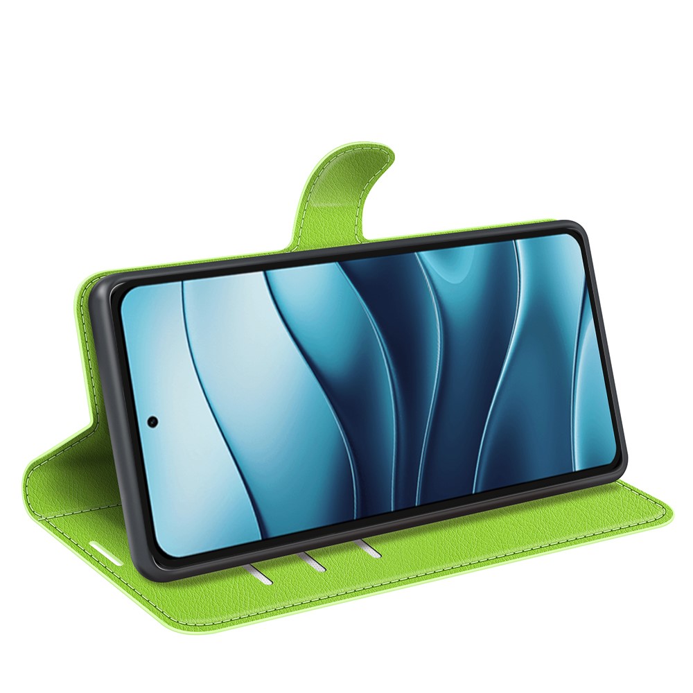  Xiaomi Redmi Note 14 4G Fodral Litchi Läder Grön