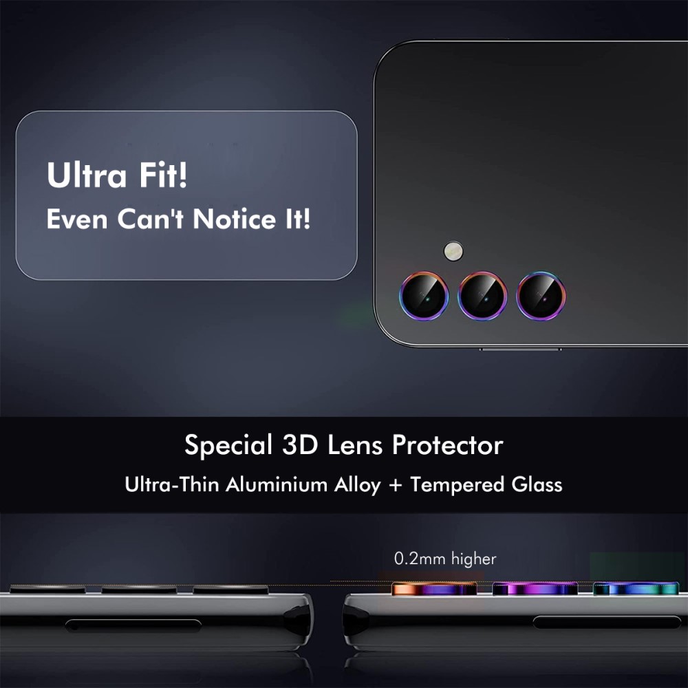 ENKAY ENKAY Samsung Galaxy S25 Linsskydd Härdat Glas Grå