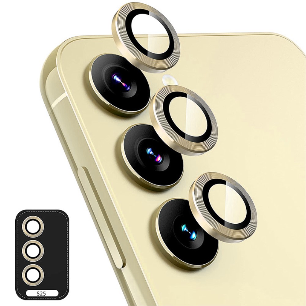 ENKAY ENKAY Samsung Galaxy S25 Linsskydd Härdat Glas Guld