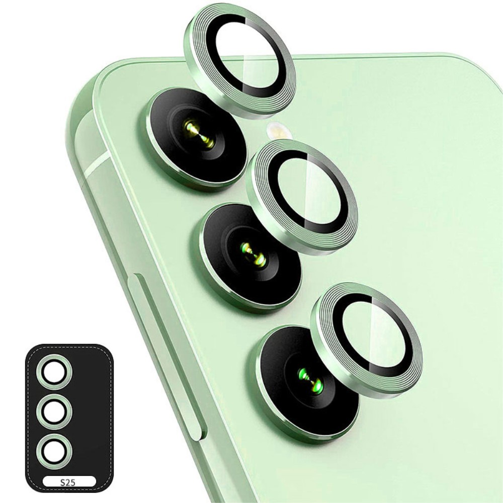 ENKAY ENKAY Samsung Galaxy S25 Linsskydd Härdat Glas Mörk Grön
