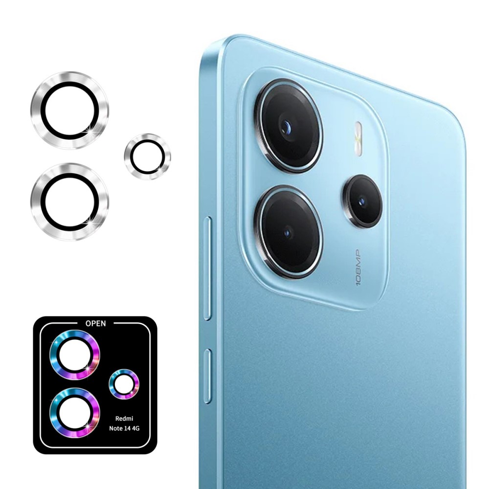ENKAY ENKAY Redmi Note 14 4G Linsskydd Härdat Glas Silver