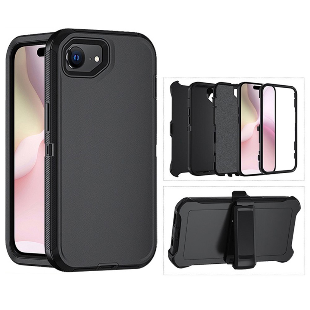  iPhone 17e / 16e Skal Extreme Shockproof Hybrid Svart