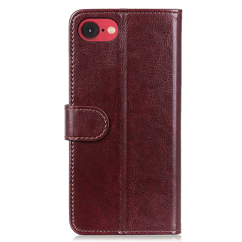  iPhone 17e / 16e Fodral Crazy Horse Läder Brun