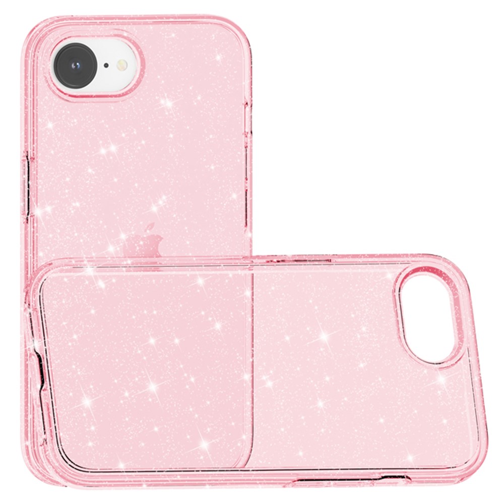  iPhone 17e / 16e Skal Glitter Shockproof Rosa