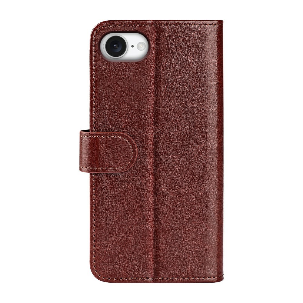  iPhone 17e / 16e Fodral Crazy Horse Läder Brun