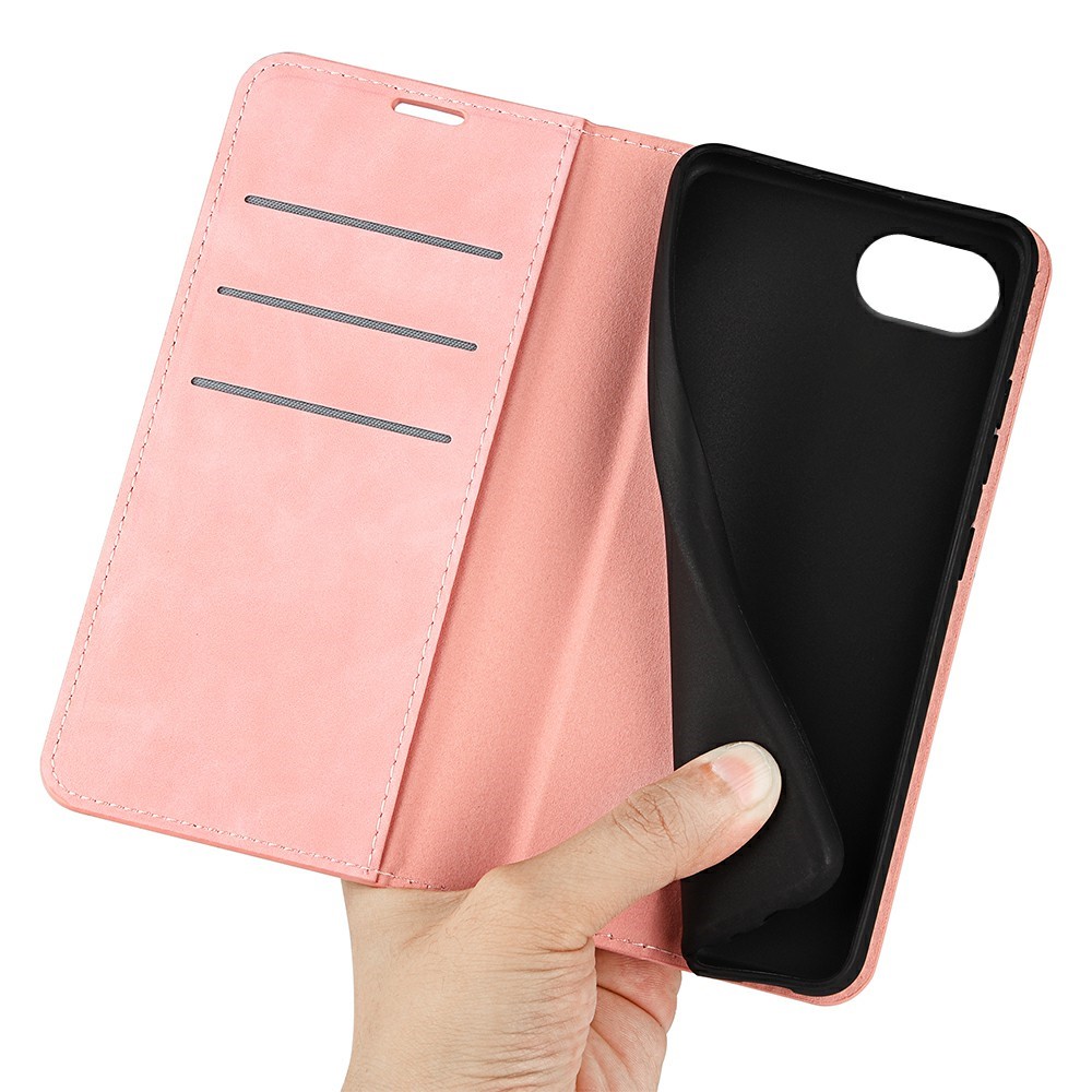  iPhone 17e / 16e Fodral Flip Skin Touch Rosa