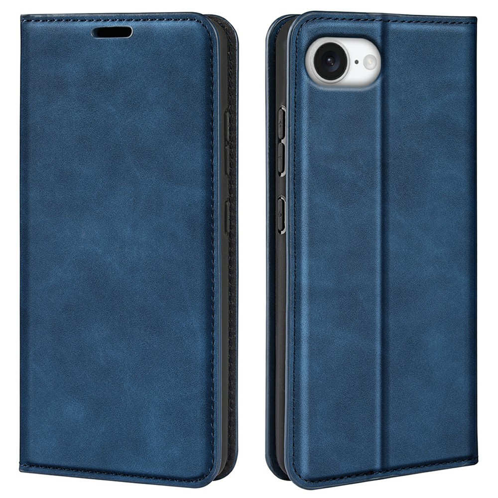  iPhone 17e / 16e Fodral Flip Skin Touch Blå
