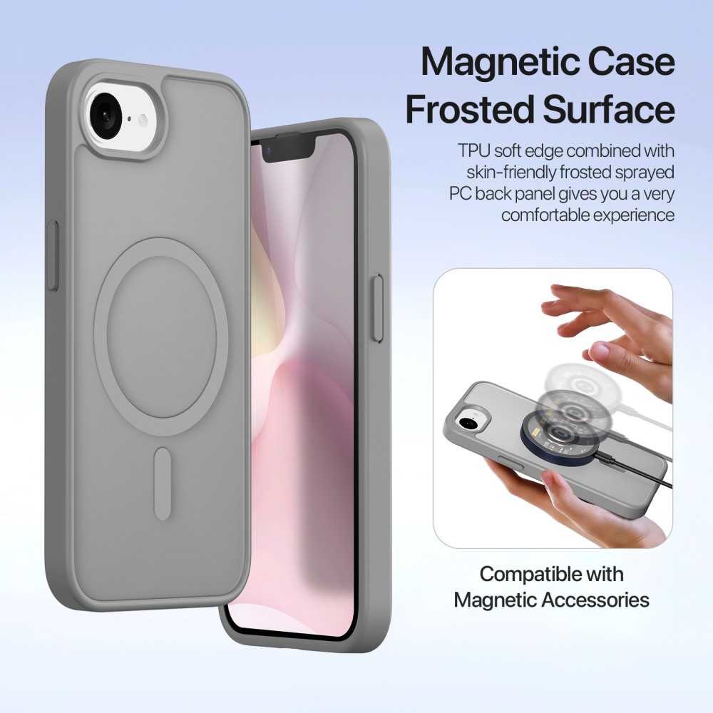 DUX DUCIS DUX DUCIS iPhone 17e / 16e 2in1 Magnet Fodral Lawa Series Grå