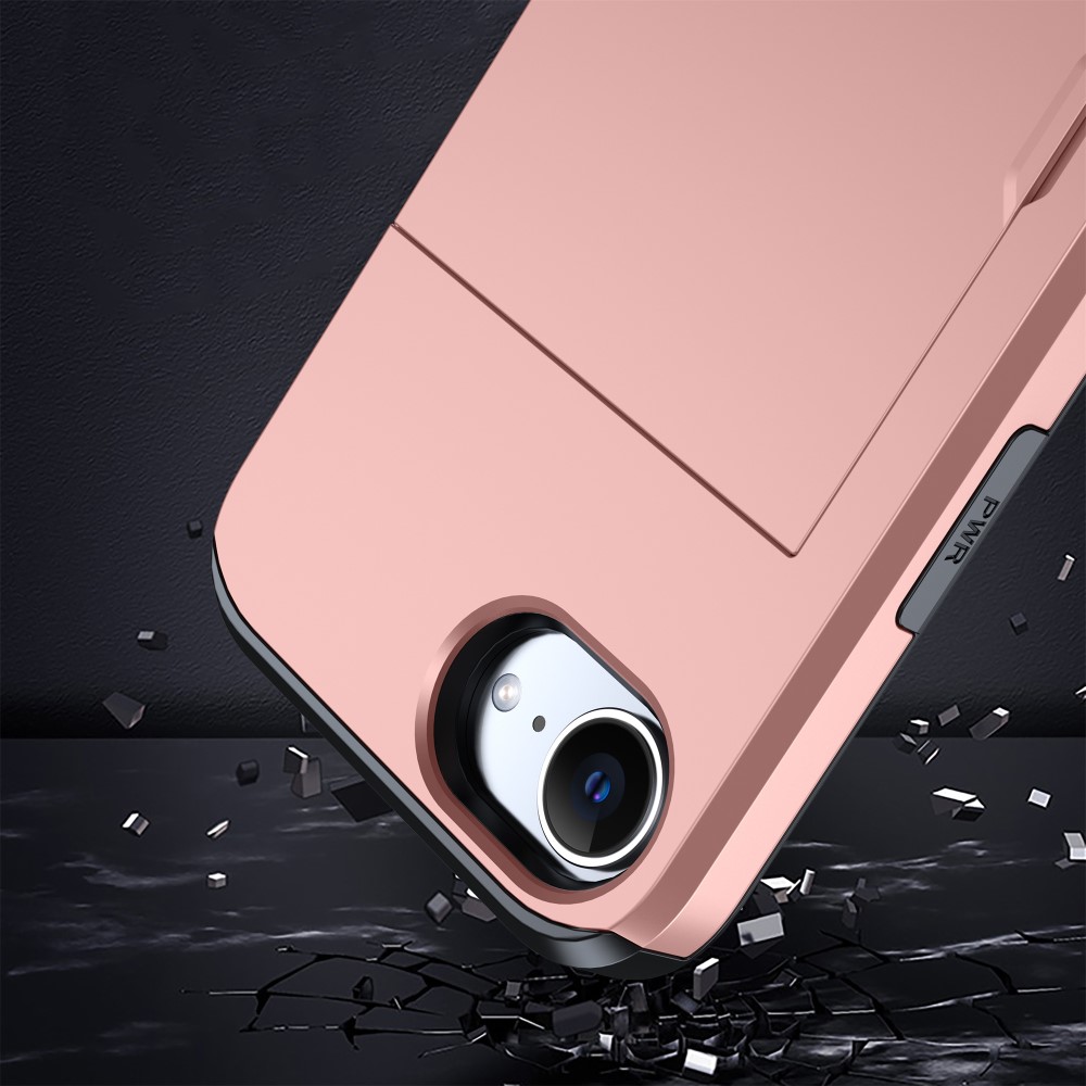  iPhone 17e / 16e Skal Hybrid Med Kortfack Grön