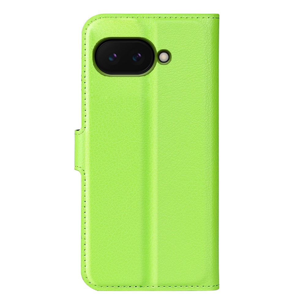  Google Pixel 9a Fodral Litchi Läder Grön