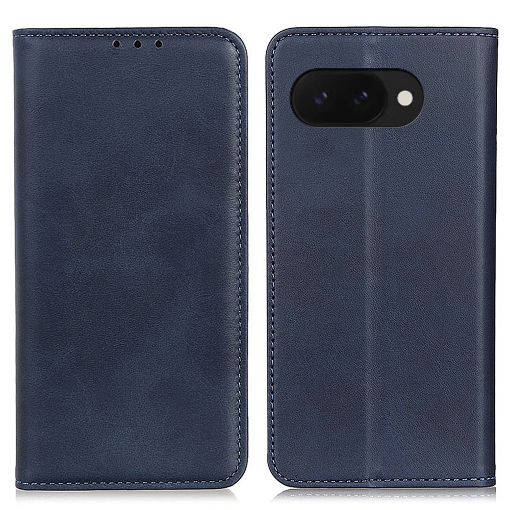  Google Pixel 9a Fodral Flip Split Läder Blå