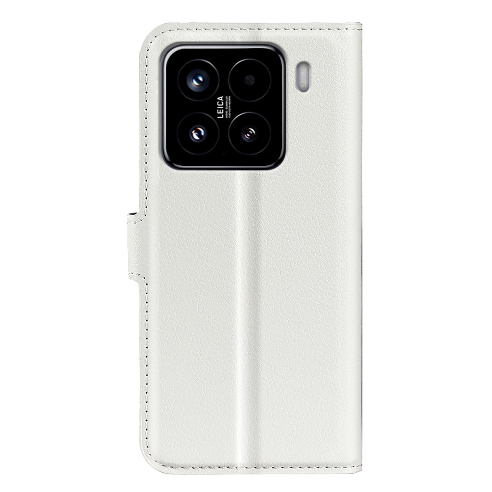  Xiaomi 15 Fodral Litchi Läder Vit