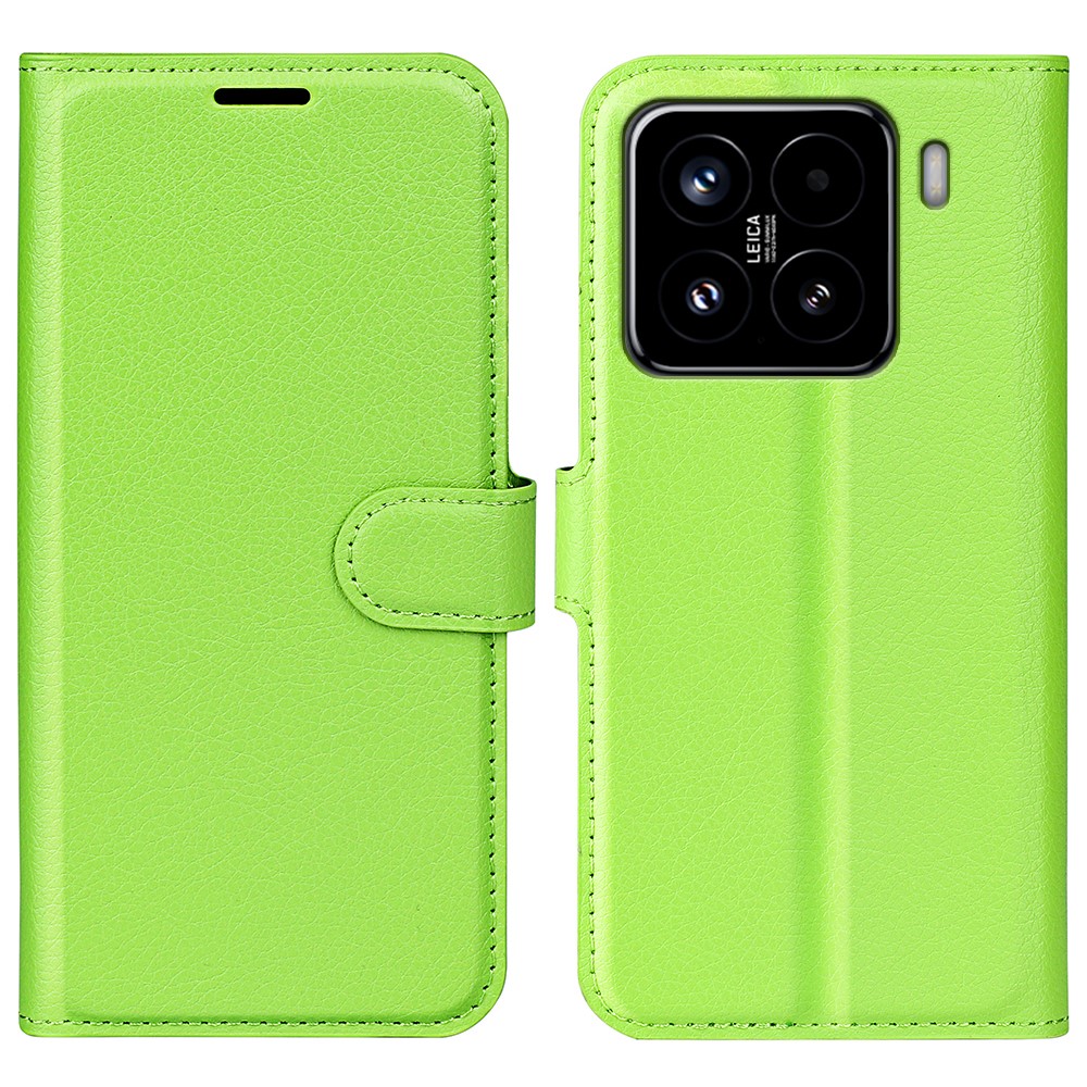  Xiaomi 15 Fodral Litchi Läder Grön