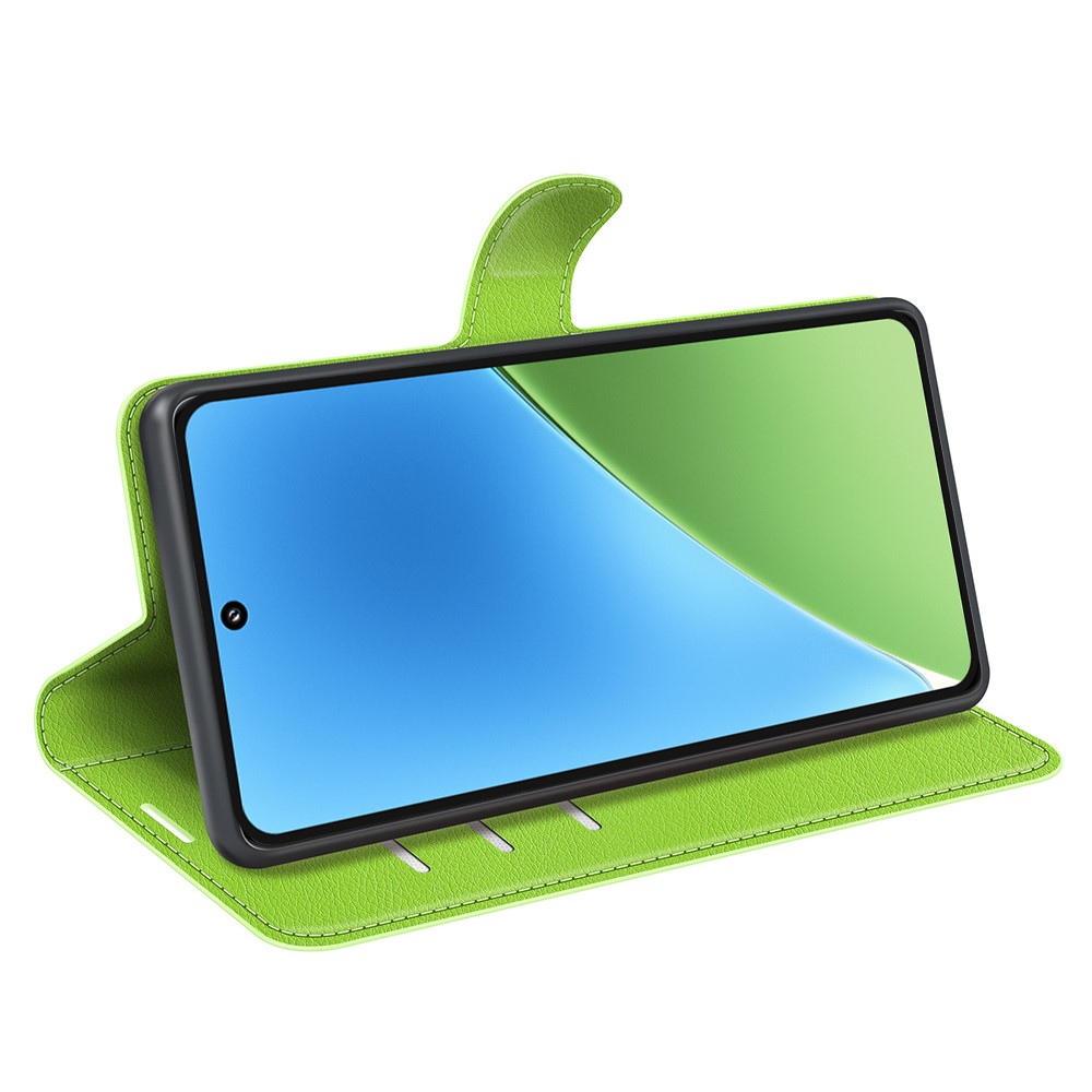  Xiaomi 15 Fodral Litchi Läder Grön