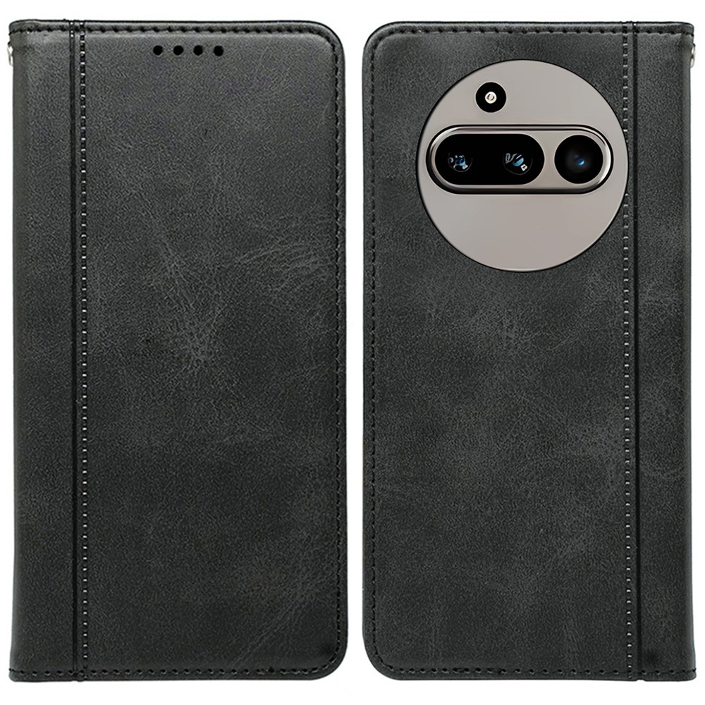  Nothing Phone 3a Fodral Flip Läder Svart
