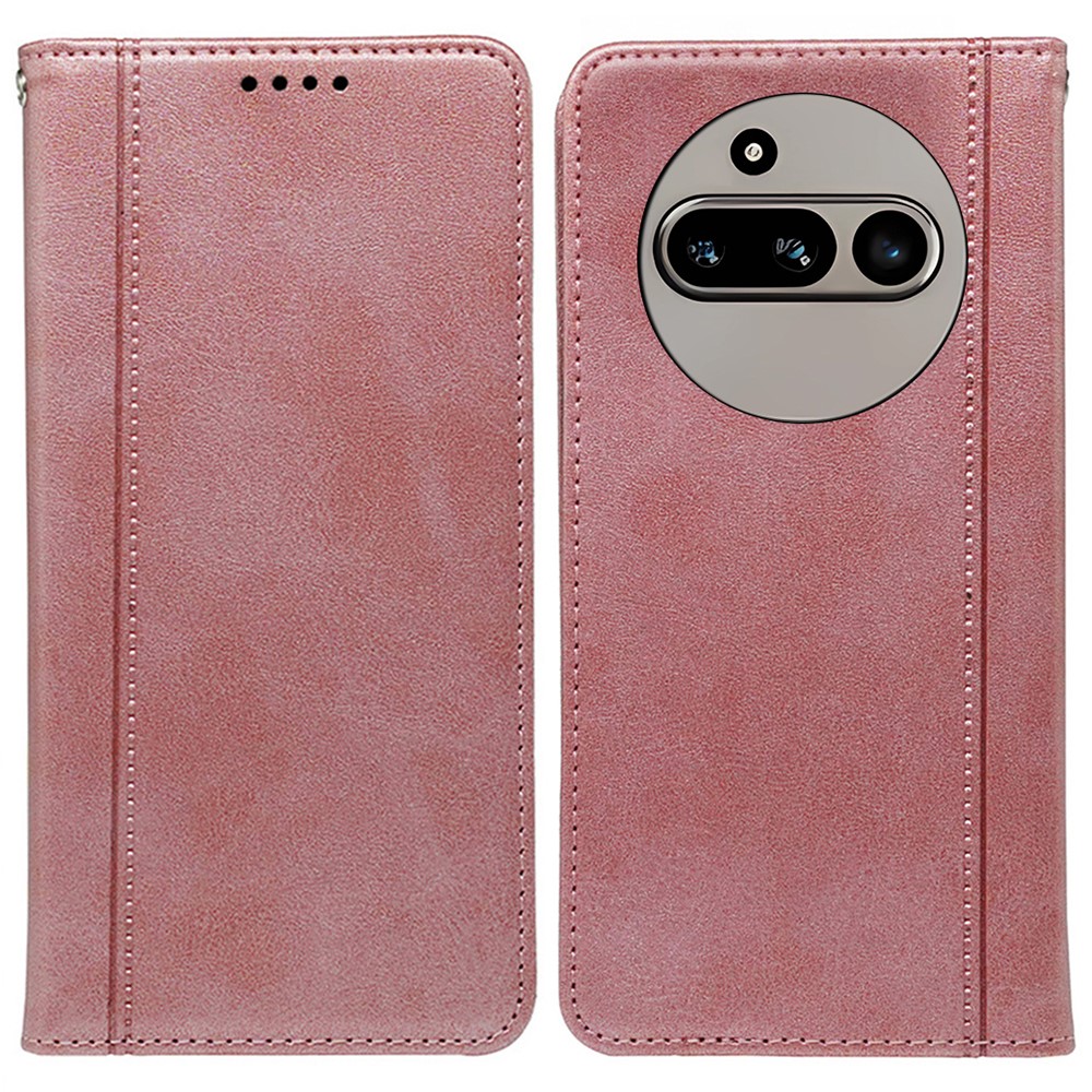  Nothing Phone 3a Fodral Flip Läder Roséguld