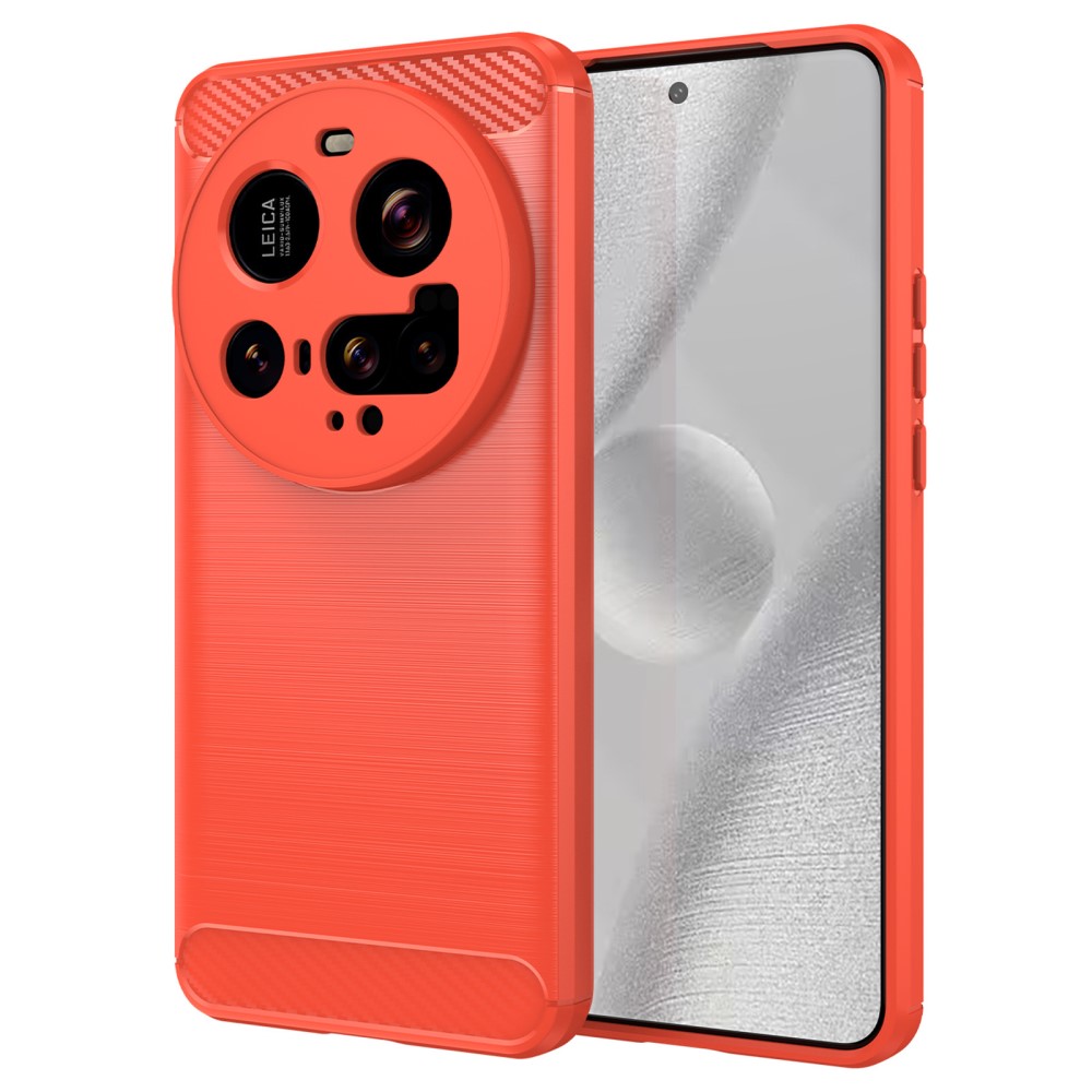  Xiaomi 15 Ultra Skal Borstad Stål Textur Röd