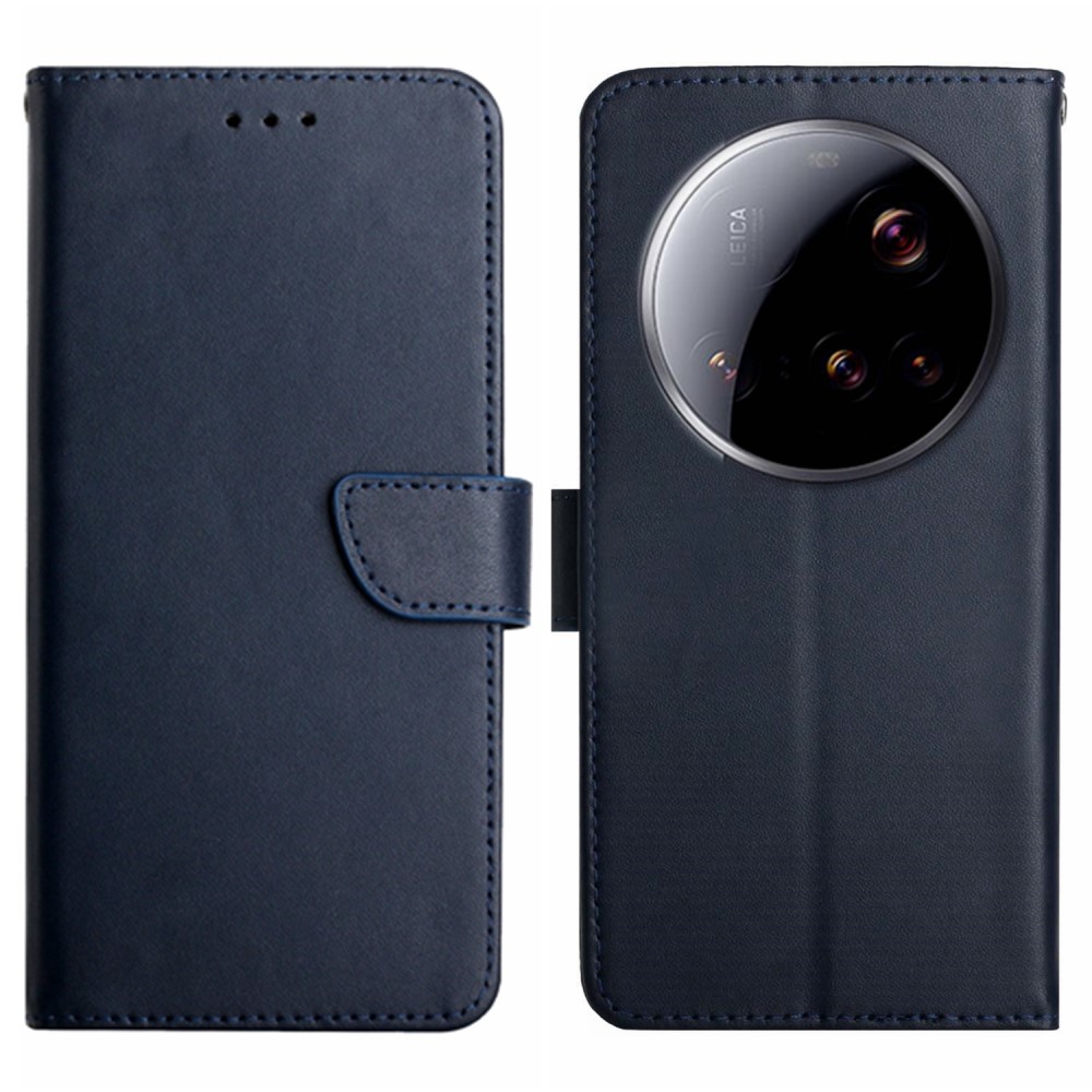  Xiaomi 15 Ultra Fodral Äkta Läder Blå