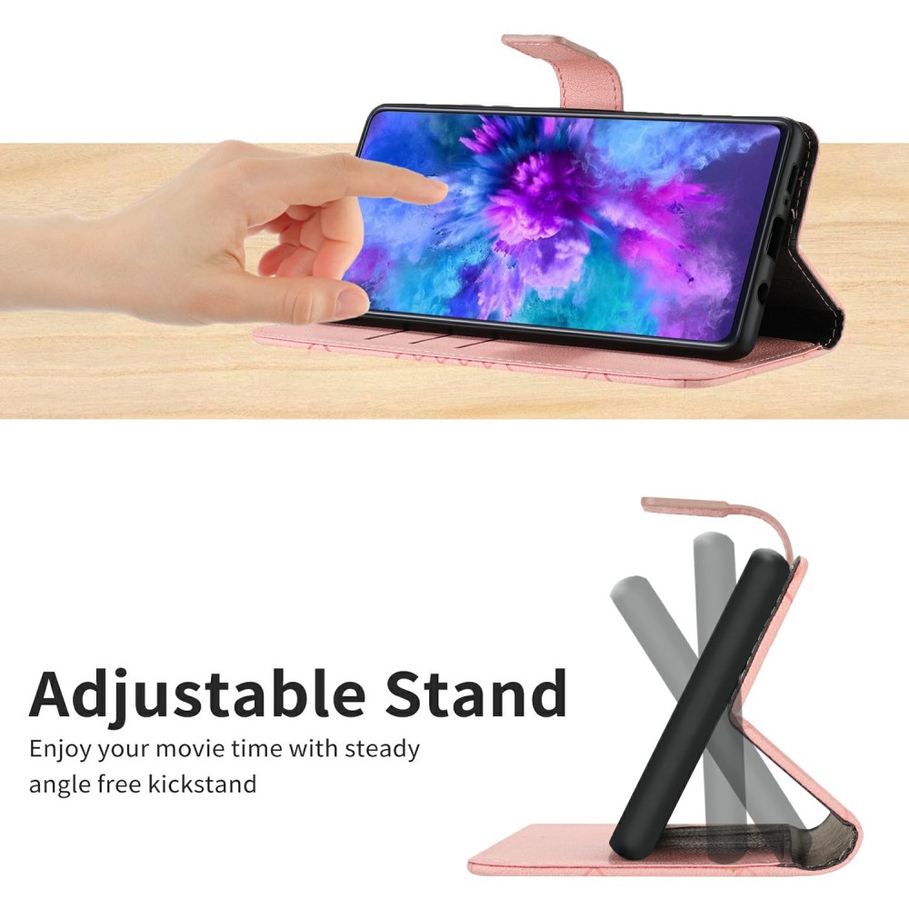  Xiaomi 15 Ultra Fodral Läder Rhombus Rosa