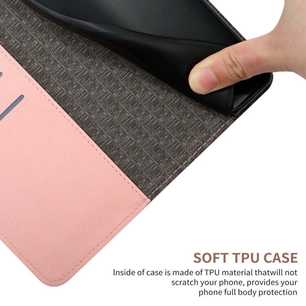  Xiaomi 15 Ultra Fodral Läder Rhombus Rosa