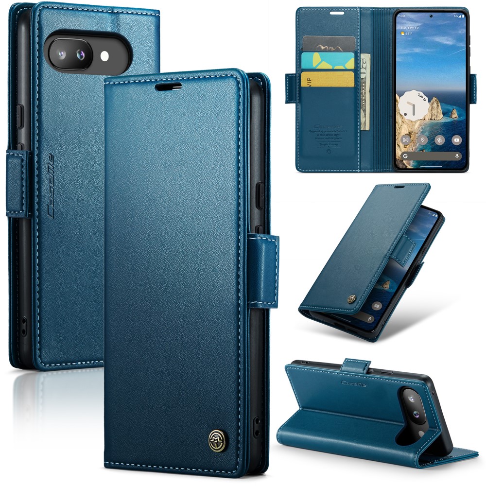 CASEME CASEME Google Pixel 9a Fodral RFID Läder Blå
