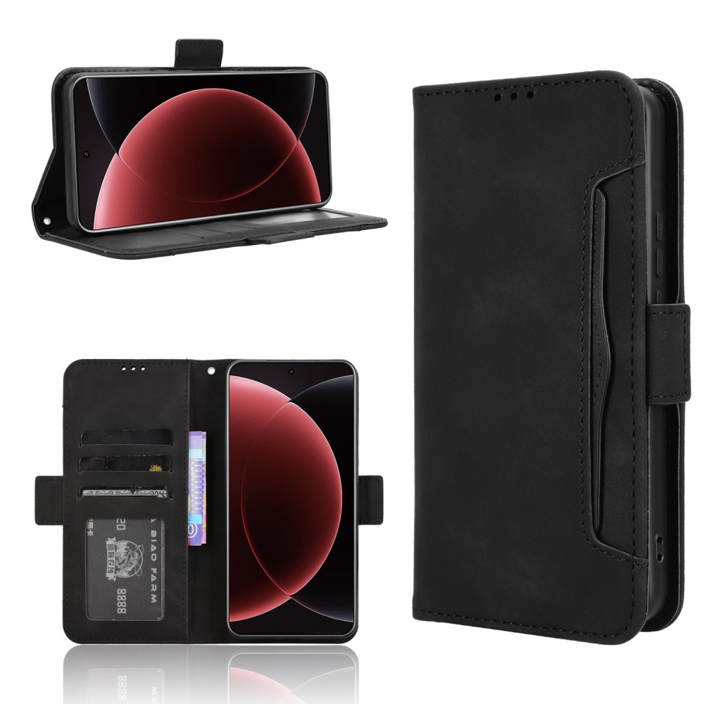  Xiaomi 15 Ultra Fodral Med Avtagbart Kortfodral Svart
