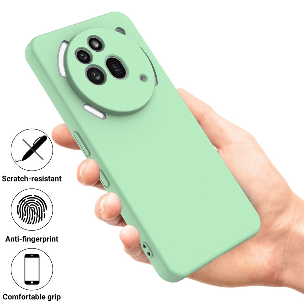  Nothing Phone 3a Pro Skal Liquid Silikon Med Strap Grön
