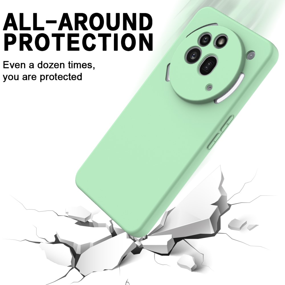  Nothing Phone 3a Pro Skal Liquid Silikon Med Strap Grön