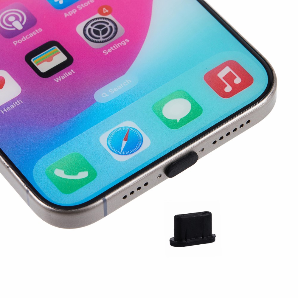  Dammplugg För USB-C Port Silikon Svart