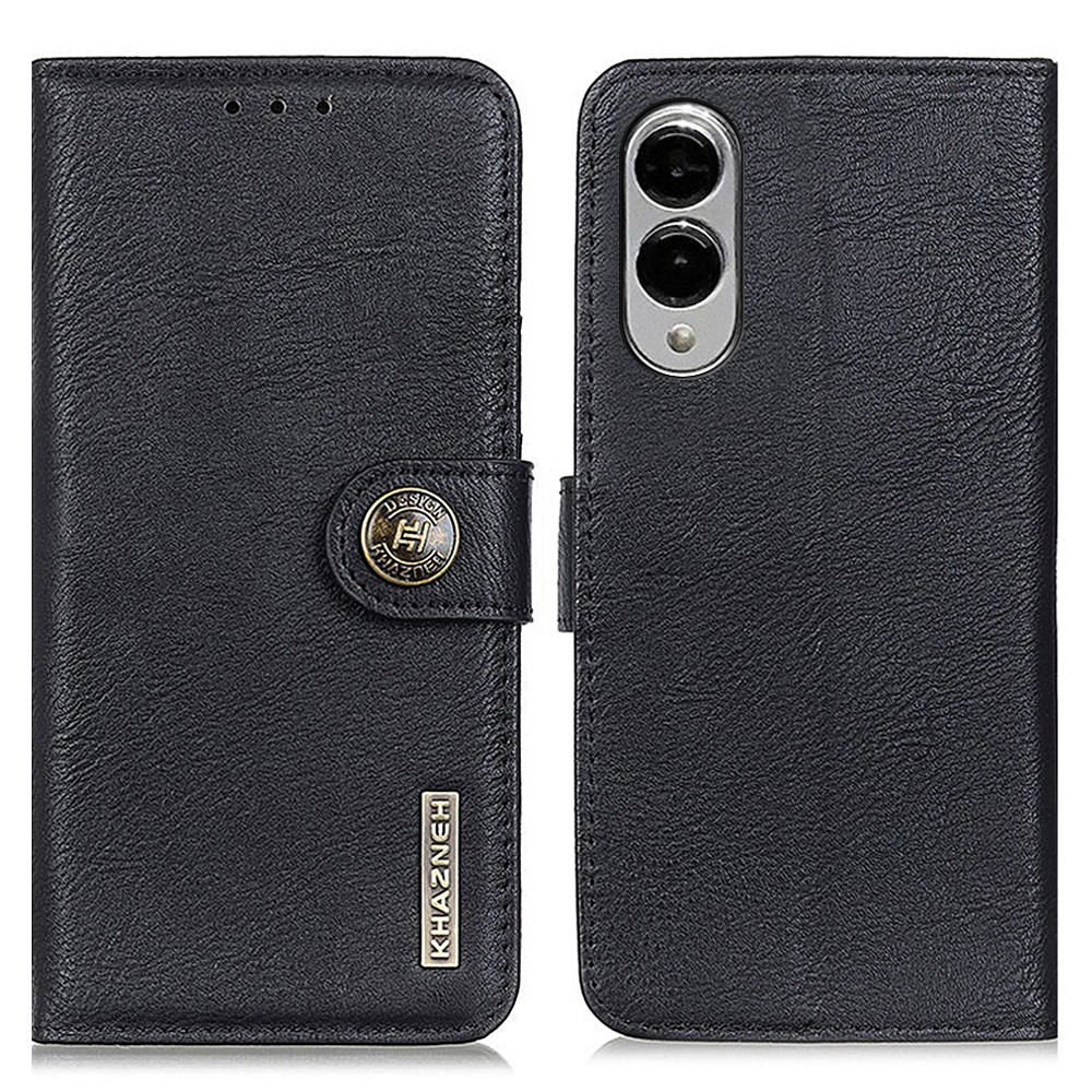 KHAZNEH KHAZNEH Samsung Galaxy S25 Edge Fodral Läder Svart