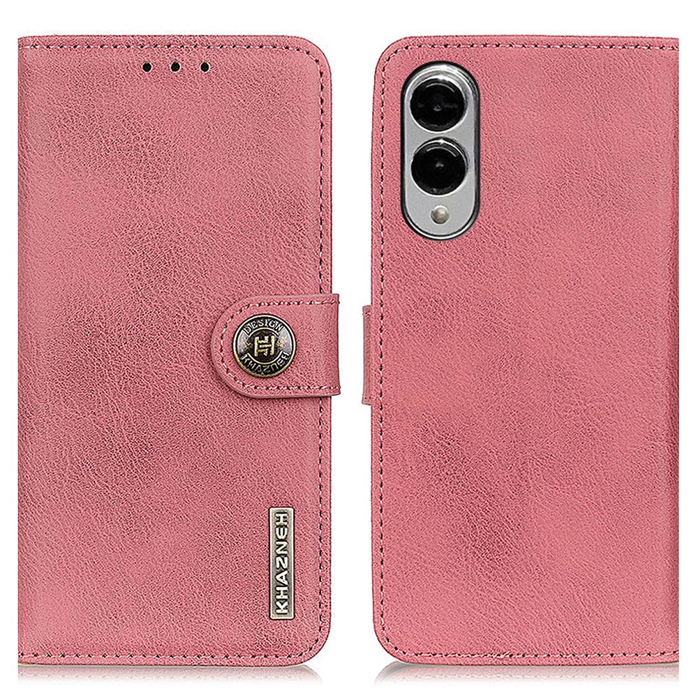 KHAZNEH KHAZNEH Samsung Galaxy S25 Edge Fodral Läder Rosa